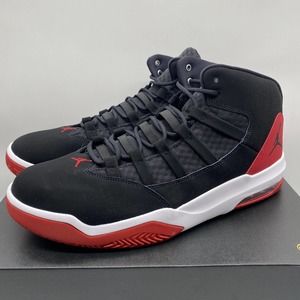 Nike Air Jordan Mens Max Aura AQ9084-023 Black Red Basketball Shoes Men Size 14